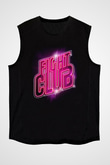Fight Club (Tyler Durden) Baskılı Unisex Siyah Kolsuz Tişört - Tshirt