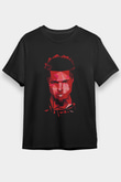 Fight Club (Tyler Durden) Baskılı Unisex Siyah Tişört - Tshirt