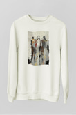 Figür Beyaz Unisex Sweatshirt