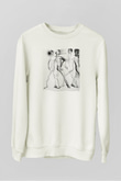 Figür Beyaz Unisex Sweatshirt