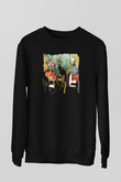 Figür Siyah Unisex Sweatshirt