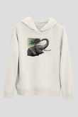 Fil Beyaz Unisex Hoodie