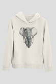 Fil Beyaz Unisex Hoodie