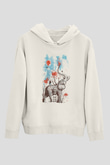 Fil Beyaz Unisex Hoodie