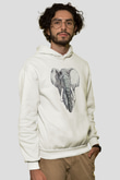 Fil Beyaz Unisex Hoodie