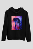 Fil Siyah Unisex Hoodie