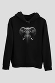Fil Siyah Unisex Hoodie