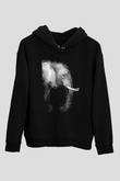 Fil Siyah Unisex Hoodie