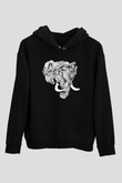 Fil Siyah Unisex Hoodie