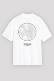 Filistin Baskılı Beyaz Unisex Oversize Tişört - Tshirt