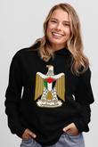 Filistin Baskılı Unisex Siyah Kapüşonlu Sweatshirt