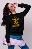 Film yönetmeni Siyah Unisex Sweatshirt