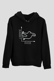 Filozof Siyah Unisex Kapüşonlu Sweatshirt