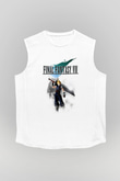 Final Fantasy Beyaz Unisex Kolsuz Tişört