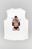 Finn Balor Baskılı Beyaz Unisex Kolsuz Tişört - Tshirt