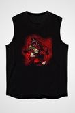 Finn Balor Baskılı Unisex Siyah Kolsuz Tişört - Tshirt