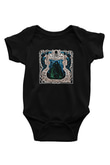 Finntroll Baskılı Unisex Siyah Bebek Body - Zıbın