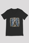 Finntroll Baskılı Unisex Siyah V Yaka Tişört