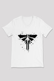 Firefly Beyaz Unisex V Yaka Tişört