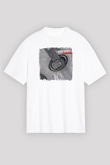 FireHouse Baskılı Unisex Beyaz Oversize Tişört