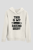 Fırıncı Beyaz Unisex Kapüşonlu Sweatshirt