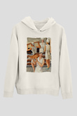 Fırıncı Beyaz Unisex Kapüşonlu Sweatshirt