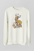 Fırıncı Beyaz Unisex Sweatshirt