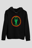 Fishbone Siyah Unisex Kapüşonlu Sweatshirt