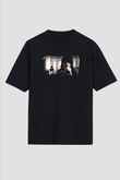 Fit For Rivals Baskılı Unisex Siyah Oversize Tişört - Tshirt