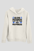 Fitness Baskılı Unisex Ekru Hoodie