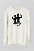 Fitness Beyaz Unisex Sweatshirt