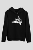Fitness Siyah Unisex Kapüşonlu Sweatshirt