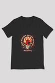 Five Finger Death Punch Baskılı Unisex Siyah V Yaka Tişört