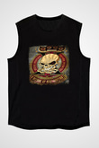 Five Finger Death Punch Baskılı Unisex Siyah Kolsuz Tişört