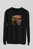 Five Finger Death Punch Baskılı Unisex Siyah Sweatshirt