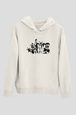 Five Nights At Freddy Baskılı Beyaz Unisex Kapüşonlu Sweatshirt