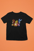 Five Nights At Freddy Baskılı Unisex Siyah Çocuk Tişört - Tshirt