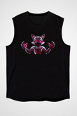 Five Nights At Freddy Baskılı Unisex Siyah Kolsuz Tişört - Tshirt