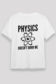 Fizik Atom Modeli Baskılı Unisex Beyaz Tişört - Tshirt