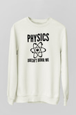 Fizik Atom Modeli Baskılı Unisex Ekru Sweatshirt