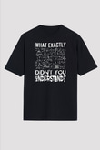 Fizik Denklemleri Baskılı Unisex Oversize Tişört - Tshirt