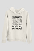 Fizik Grafikler Denklemler Baskılı Unisex Ekru Hoodie