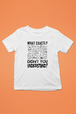 Fizik Grafikler Denklemler Baskılı Unisex Beyaz Çocuk Tişörtü - Tshirt