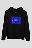 Fizik Kimya Biyoloji Sembolleri Ve Bilim Günü Baskılı Unisex Siyah Hoodie