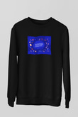 Fizik Kimya Biyoloji Sembolleri Ve Bilim Günü Baskılı Unisex Siyah Sweatshirt