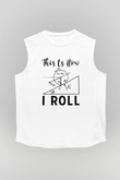 Fizik Mekanik Baskılı Unisex Kolsuz Beyaz Tişört - Tshirt