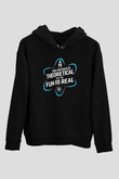 Fizik Teorik Baskılı Unisex Siyah Hoodie