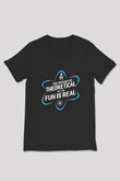 Fizik Teorik Baskılı Unisex V Yaka Siyah Tİşört - Tshirt