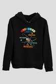 Fizikçi Siyah Unisex Kapüşonlu Sweatshirt