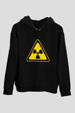 Fizikçi Siyah Unisex Kapüşonlu Sweatshirt